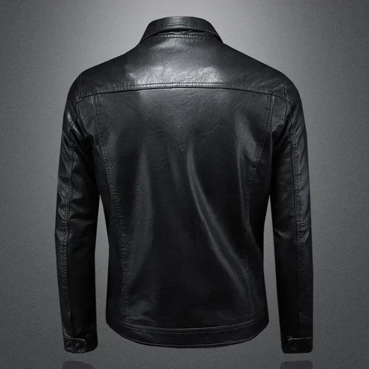 Braune Slim Fit Freizeitjacke für Herren, Reißverschluss, perfekt für moderne Herbstoutfits.