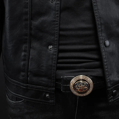 Elegante Herren Slim Fit Zipjacke, vielseitige Oberbekleidung für Freizeit und Herbstmode.