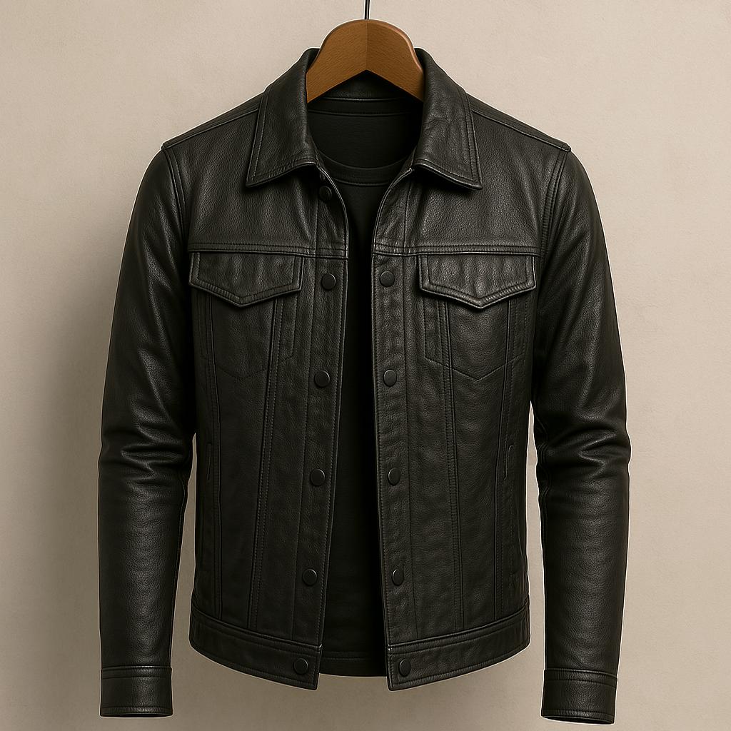 Graue Herren Slim Fit Zipjacke, detaillierte Ansicht mit Reißverschluss, moderner Schnitt.