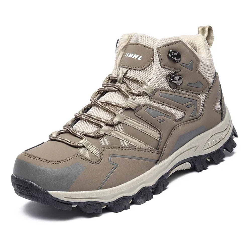 "Schwarze wasserdichte Unisex-Wanderschuhe mit robuster Sohle und atmungsaktivem Design für sicheren Halt und Komfort."