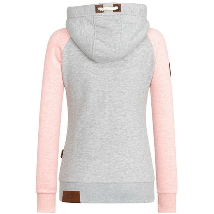 Hellblauer Slim Fit Kapuzenpullover für Damen, bequemer und eleganter Hoodie für jede Jahreszeit.