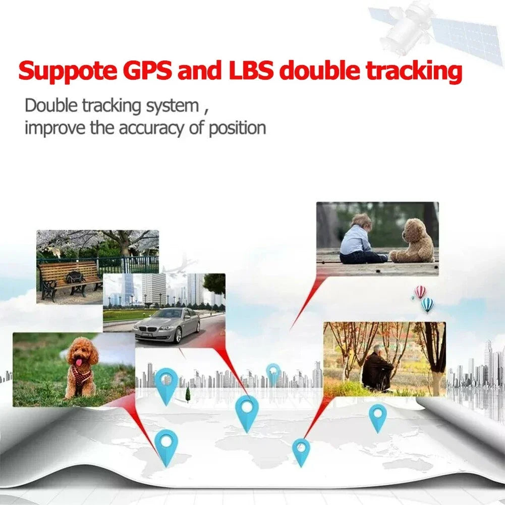 "Schwarzer Mini-GPS-Tracker mit Magnet zur Fahrzeugverfolgung, kompakt, weltweite Abdeckung, einfache Befestigung."
