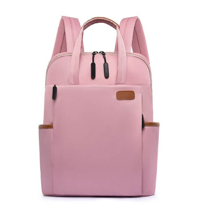 Cremefarbener Unisex Anti-Diebstahl Rucksack. Leicht, robust & ideal als Reiserucksack oder Studentenrucksack.