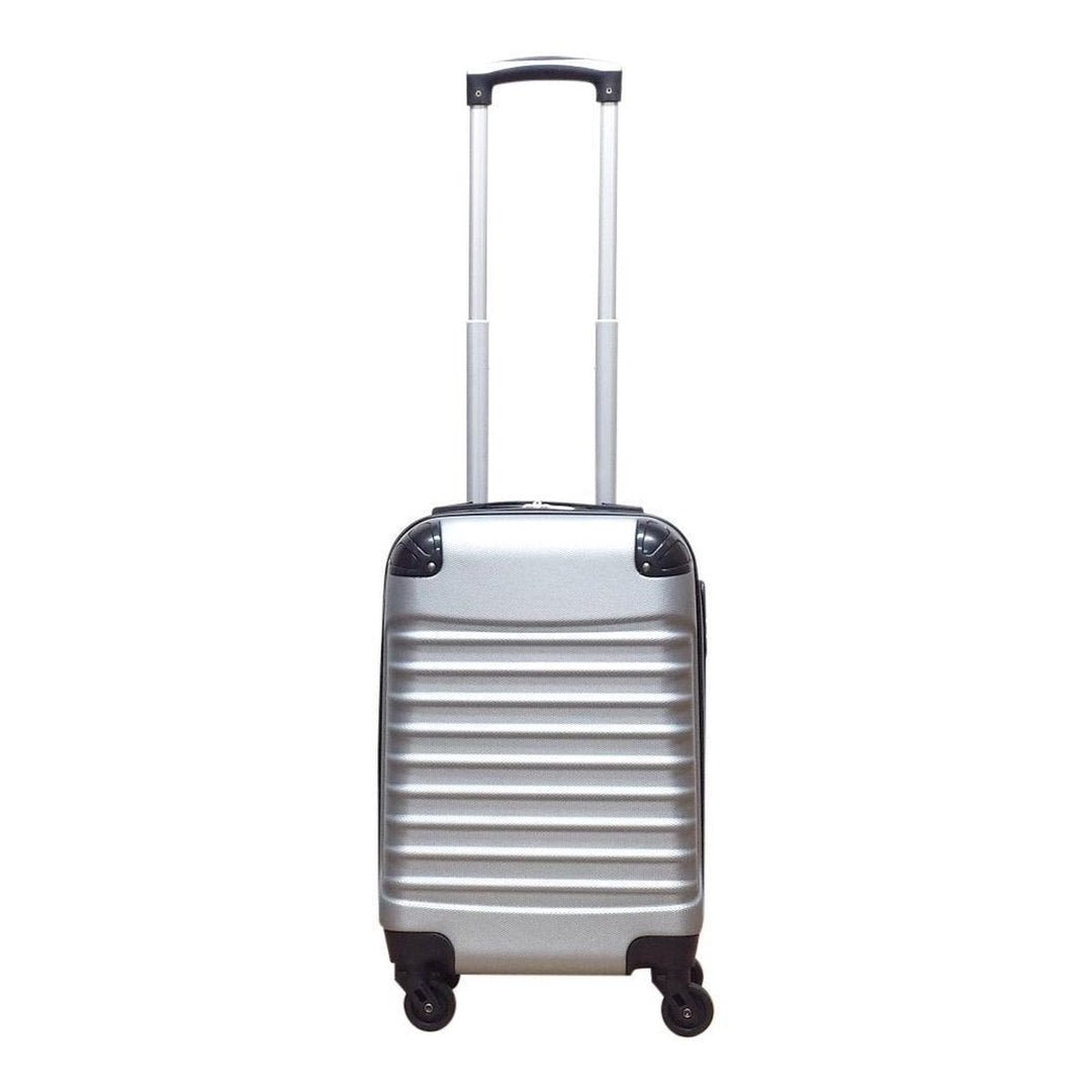 Modernes, silbernes 2-teiliges Gepäck-Set, widerstandsfähig und leicht zu handhaben für alle Reisen.