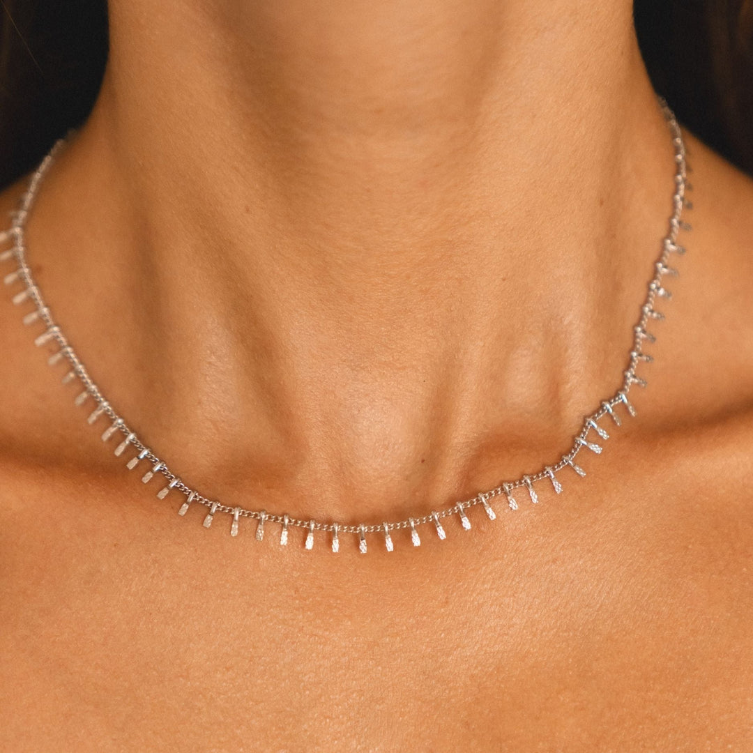 Verstellbare Choker Halskette in Silber, eleganter Halsschmuck