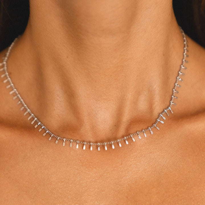 Verstellbare Choker Halskette in Silber, eleganter Halsschmuck