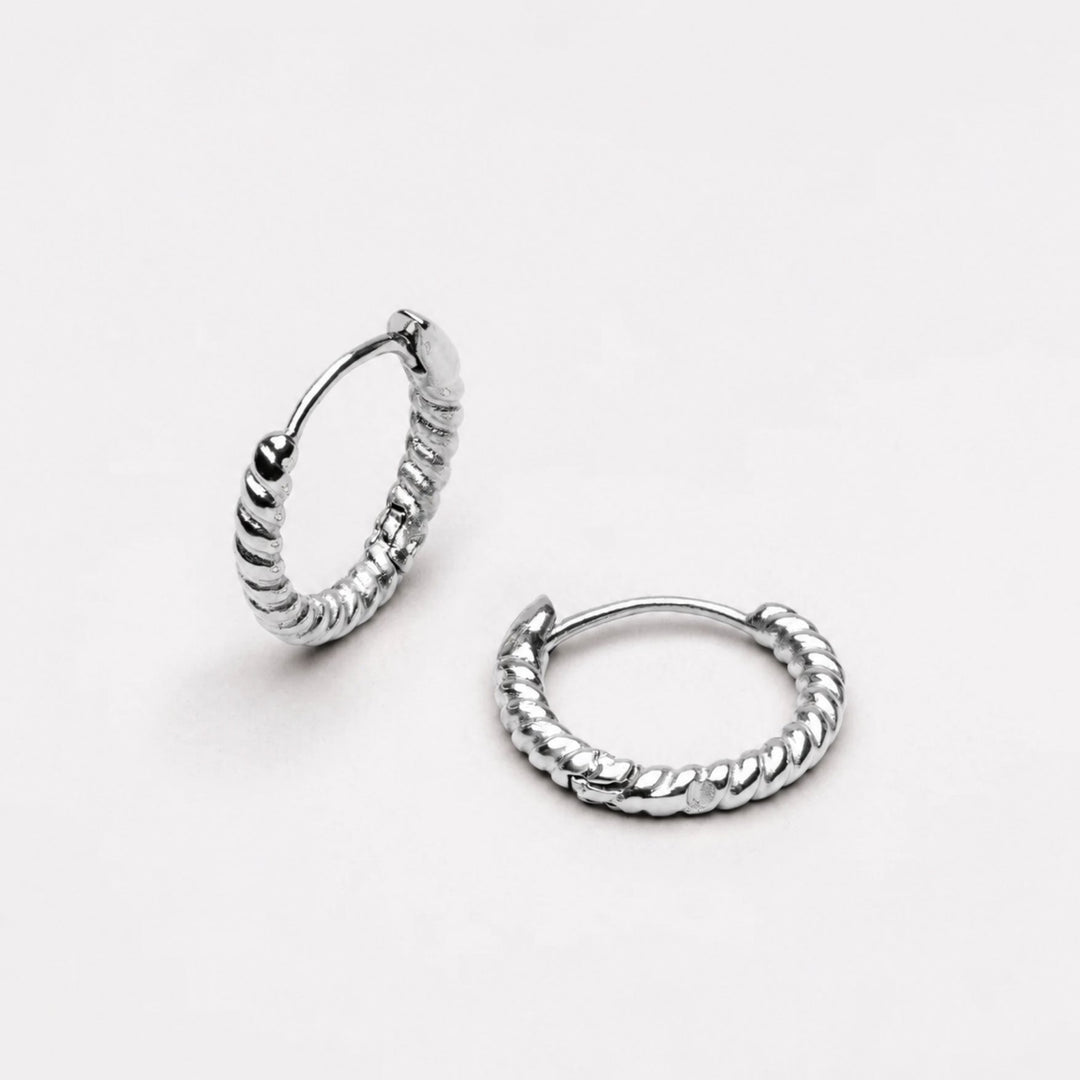 Damen Ohrringe in Gold, spiralförmige Creolen Accessoires