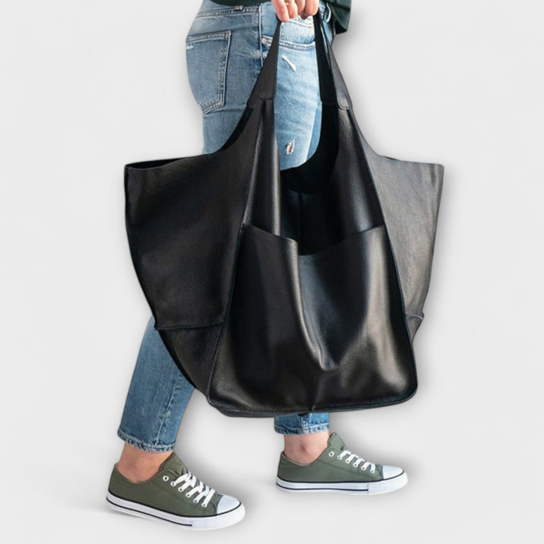 Detailaufnahme des Materials der Damentasche Arwen in hoher Qualität
