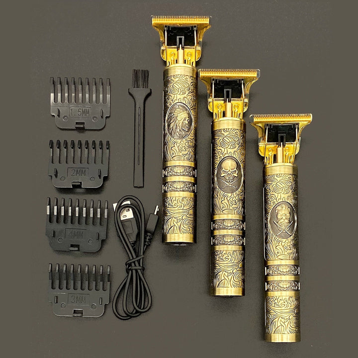 "Skulltrim Barttrimmer, wasserdichtes, ergonomisches Design, ideal für präzises Trimmen in Dusche, vielseitige Funktionen"