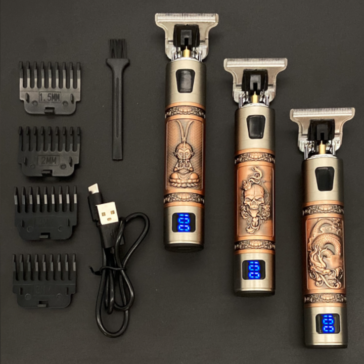 "Skulltrim Barttrimmer, wasserdichtes, ergonomisches Design, ideal für präzises Trimmen in Dusche, vielseitige Funktionen"