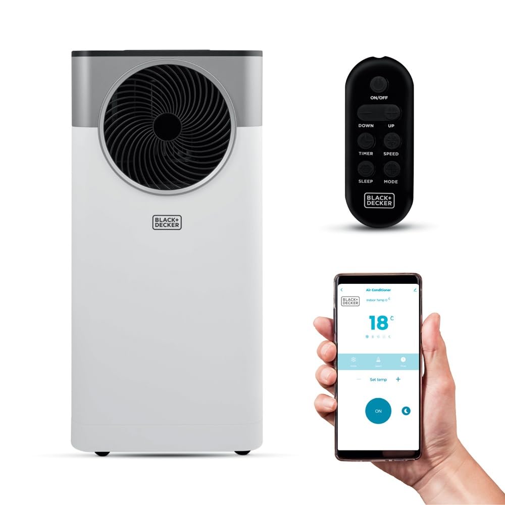 Smartes, tragbares 3-in-1 Klimagerät für Kühlung, Entfeuchtung & Ventilation zuhause & im Büro.