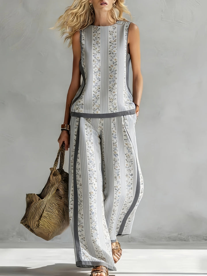 Moderne Damenmode, schickes Set im Bohemian-Stil für den Strand