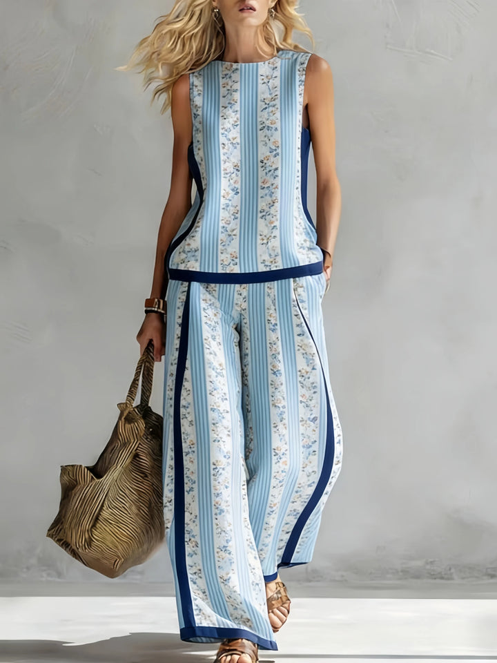 Damenmode im Bohemian-Stil, stilvoller Zweiteiler für warme Tage