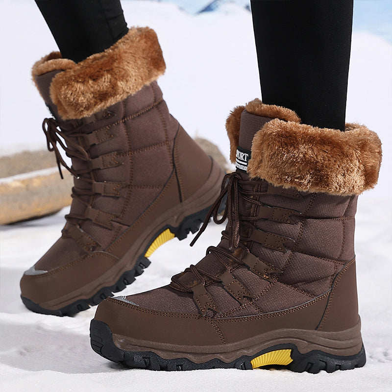 Stylische Damen Winterschuhe, warm gefüttert & wasserdicht. Rutschfeste Sohle für sicheren Halt im Winter.