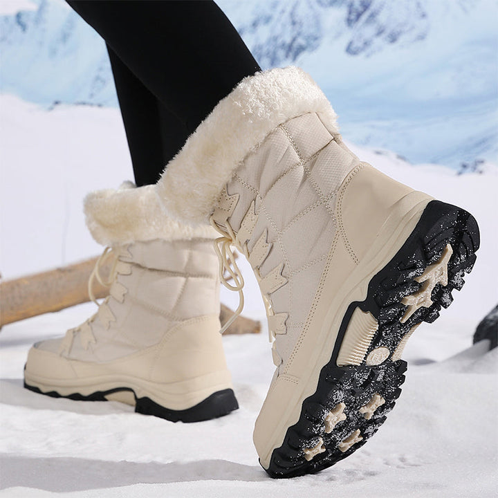 Praktische Damen Winterschuhe, wasserdicht, warm gefüttert und mit rutschfester Sohle für optimalen Komfort.