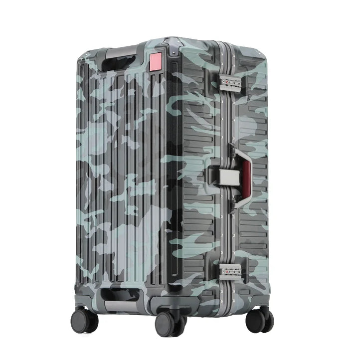 Stabiler Hartschalenkoffer mit breitem Griff, 360° Rollen und TSA-Schloss für komfortables Reisen.