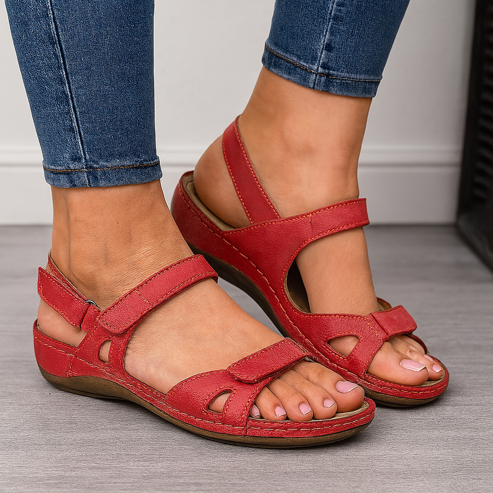 Bequeme Stefanie Damen Flats Sandalen für Frühling & Sommer. Ideal für Strand, Urlaub oder Freizeitaktivitäten.