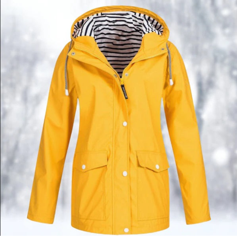 Stilvolle Damen Kapuzenjacke, wasserdicht für Winter & Outdoor. Bietet warmen Schutz gegen Kälte.