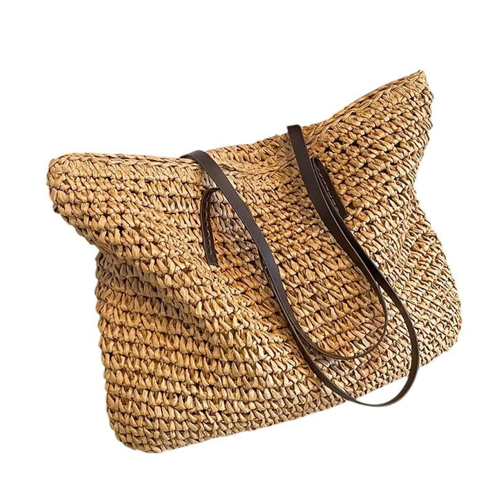 Leichte, aber geräumige Damen Strandtasche; stilvolle Sommertasche, ideal als großer Shopper für den Urlaub.