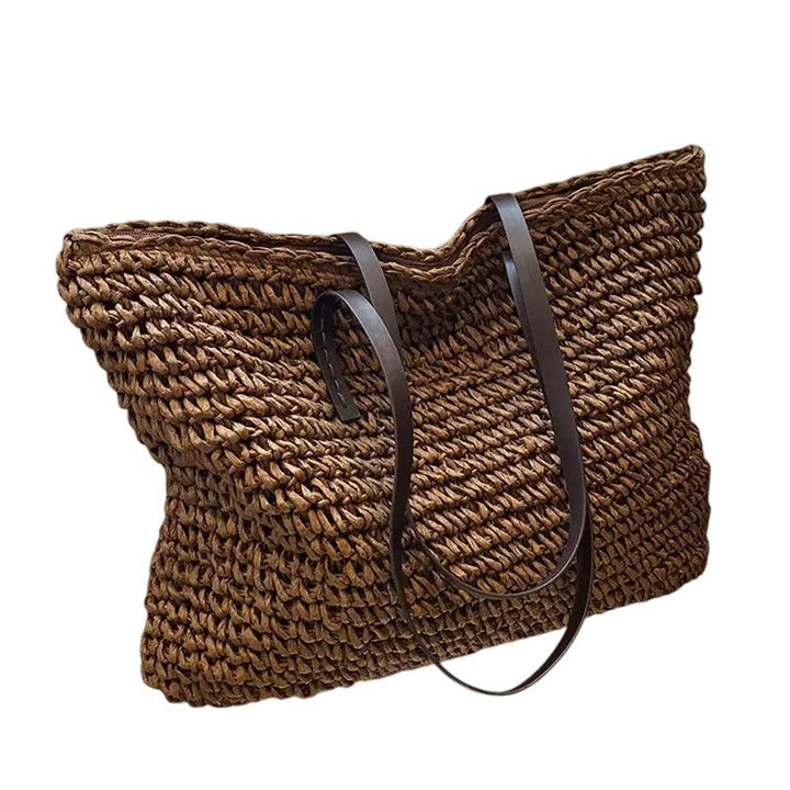 Große, stilvolle Damen Strandtasche als praktisches Sommer-Accessoire; geräumige, leichte Reisetasche für den Urlaub.
