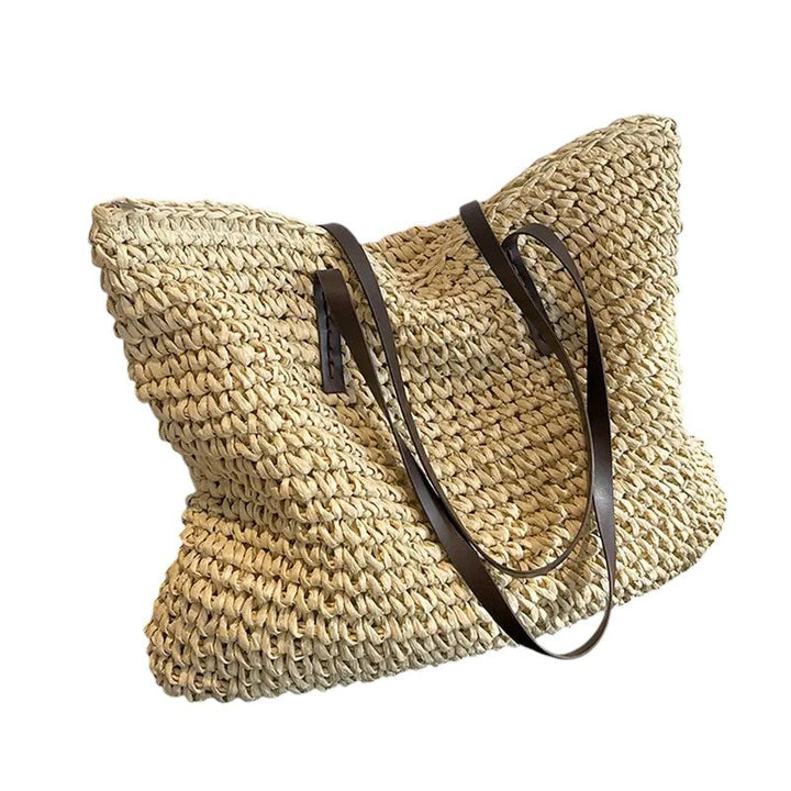 Vielseitige Damen Sommertasche, geräumiger Shopper für Strand oder Stadt; leichte, texturierte Urlaubstasche.