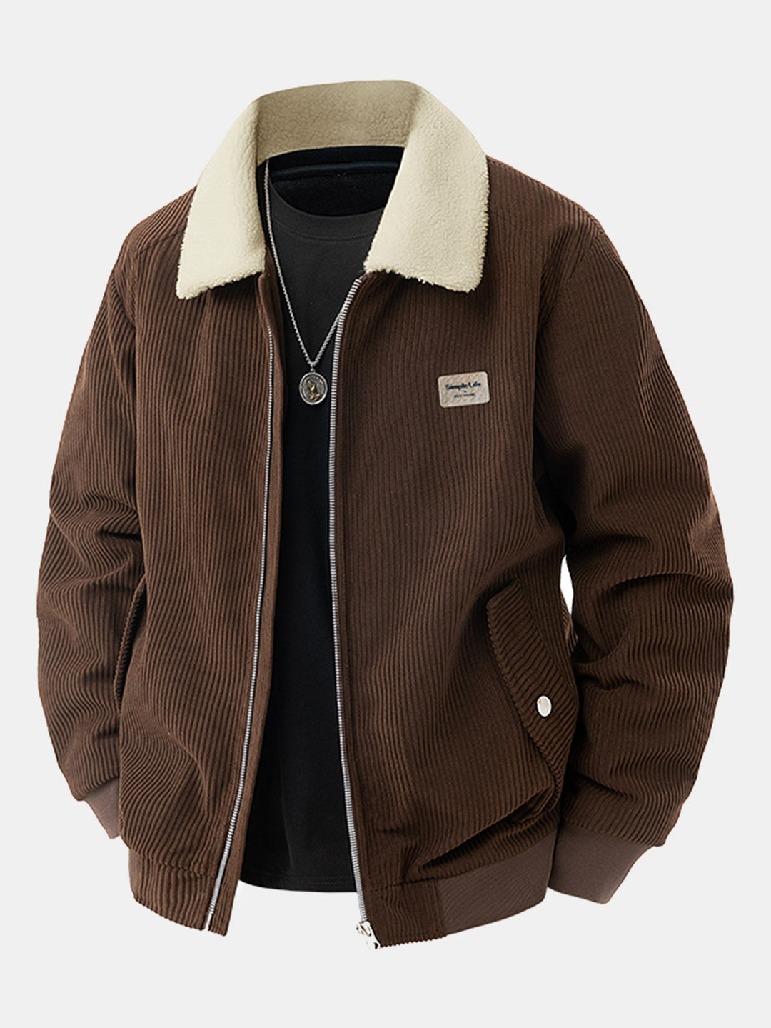 Lässige Herren Herbst Bomberjacke mit Stehkragen und Reißverschluss, perfekt für stilvolle Freizeitlooks.