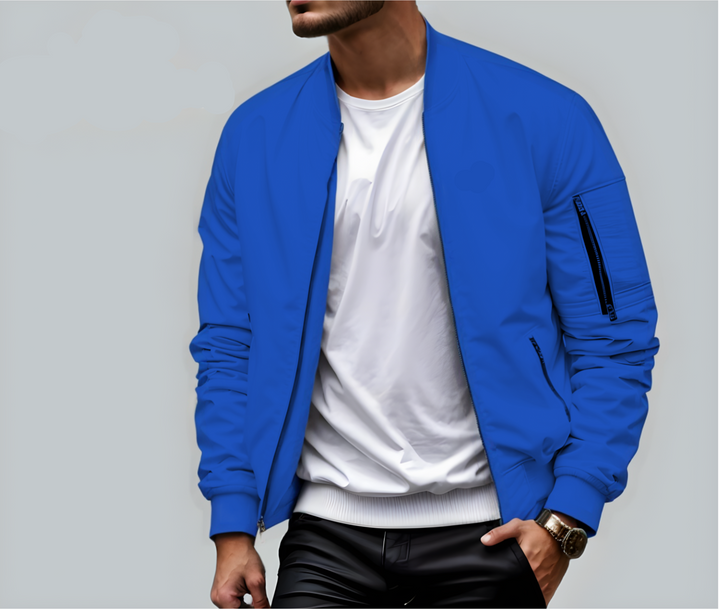 Stilvolle Herren-Steppjacke, Übergangsjacke für den Herbst, mit Reißverschluss und sportlichem Design.