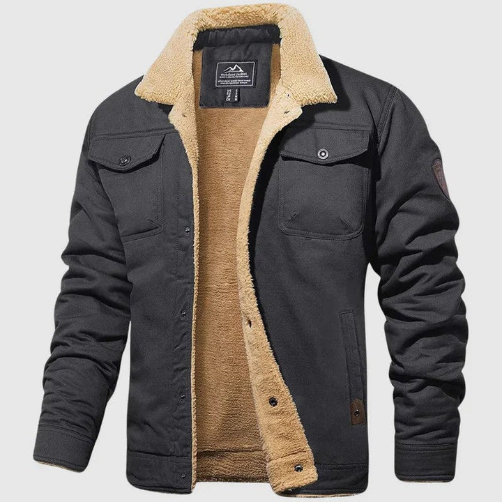 Modische Herren Winterjacke als Bomberjacke, dick gefüttert, robust, mit Reißverschluss.