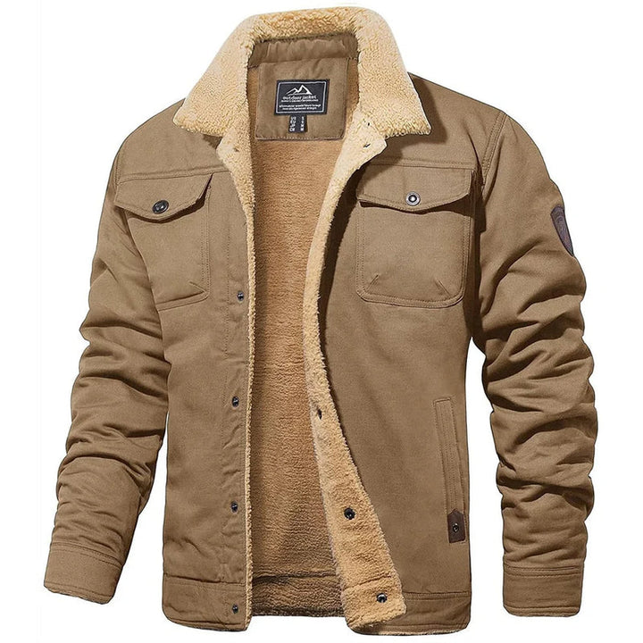 Moderne Herrenjacke, warmer Blouson-Stil, mit Reißverschluss, ideal als Winterjacke für Herrenmode.