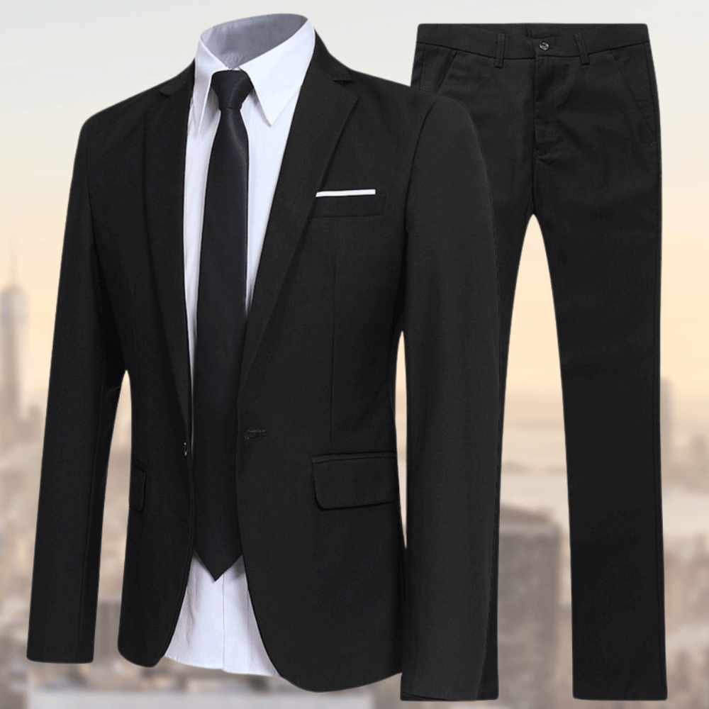 Eleganter Herrenanzug in Grau, ideal für Büro, Meetings & festliche Anlässe. Stilvoll und vielseitig.