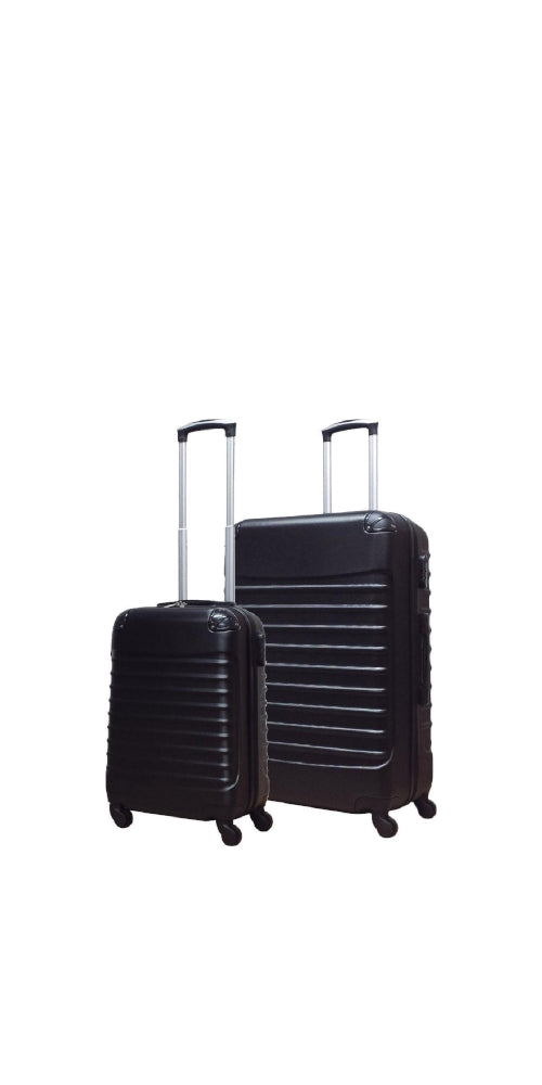 Stilvolles 2-teiliges Hartschalen-Kofferset für sicheres Reisen; ideal für Urlaub & Wochenendtrip.