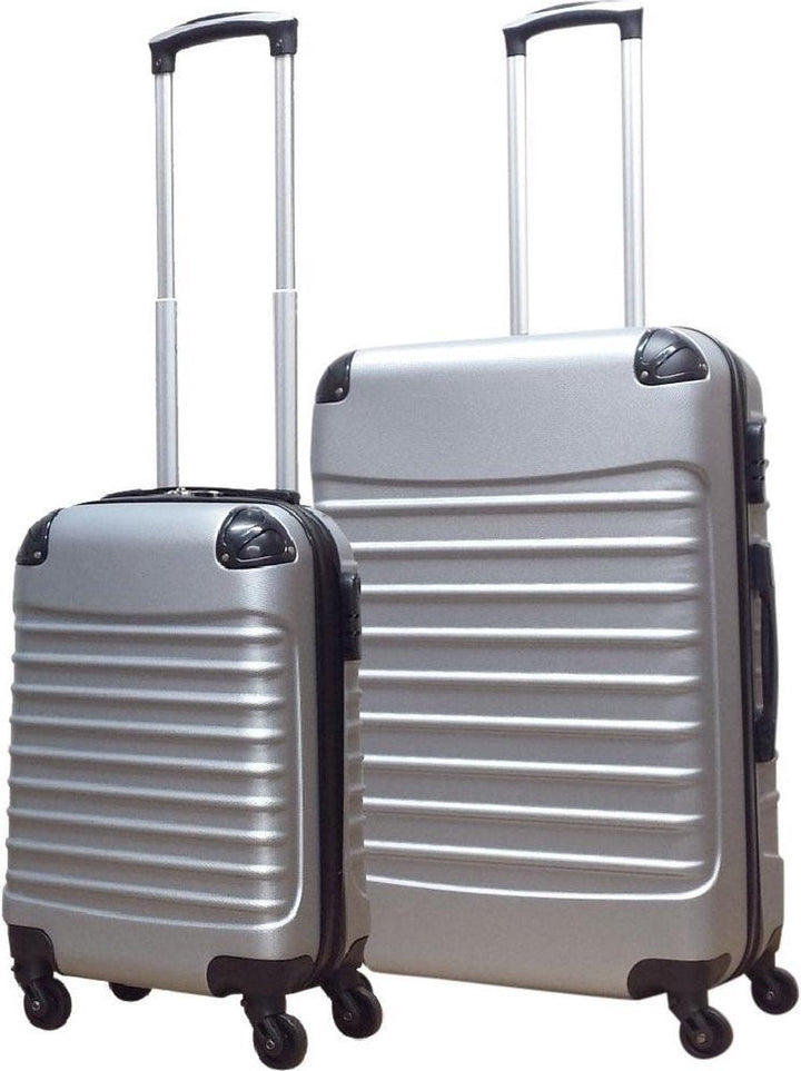 Schickes 2-teiliges Reisekoffer-Set, Hartschale, mit Zahlenschloss für sichere Urlaubsreisen.