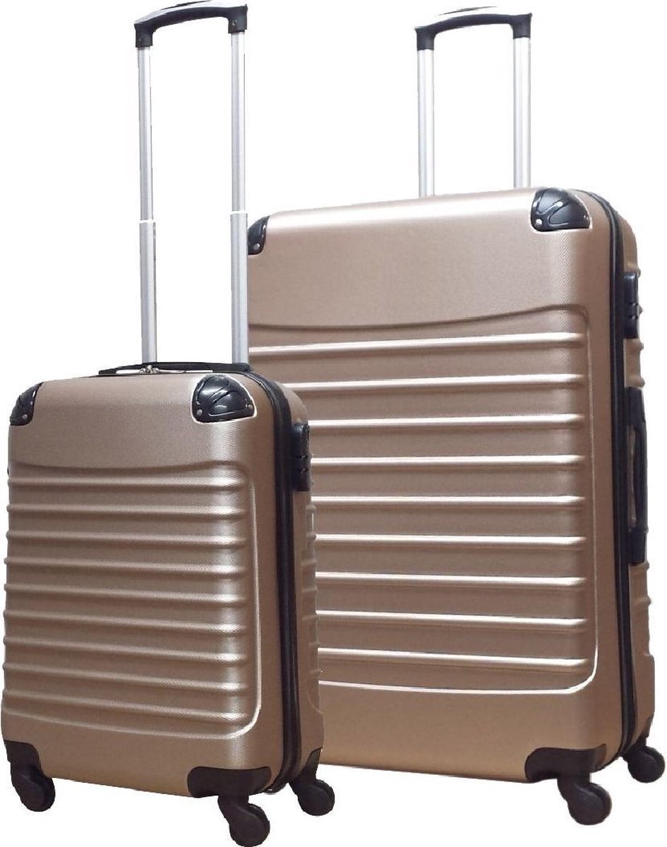 Sicher & stilvoll: 2-teiliges Hartschalen-Gepäckset. Perfekte Reisekoffer für Ihren nächsten Urlaub.