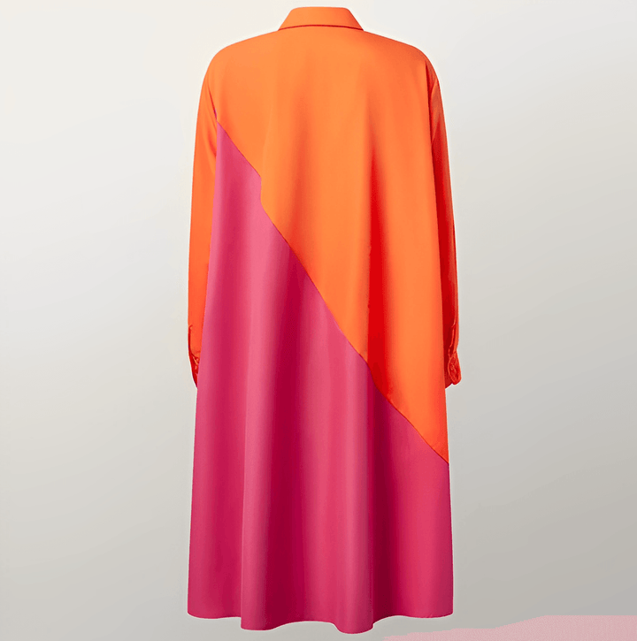Bequemes Damen Shirtdress für den Herbst mit lockerem Schnitt und elegantem Kragen, vielseitig.