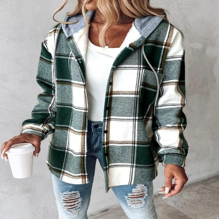 Modische Damen Kapuzenjacke, perfekt als warme Winter- & Herbstjacke. Robust und gemütlich für jeden Tag.