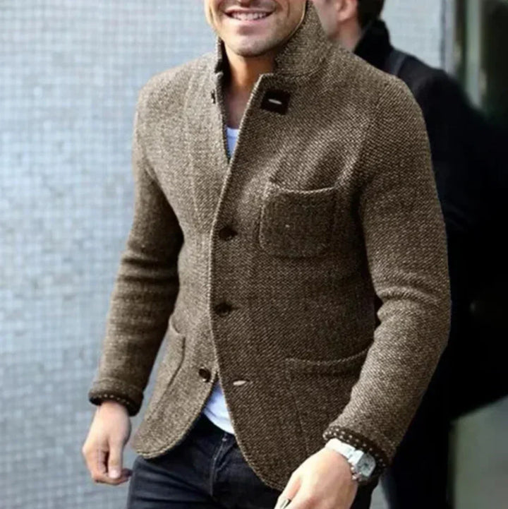 Stylische warme Herren Herbstjacke für einen modernen Look. Vielseitige Männer Freizeit- & Business-Oberbekleidung.