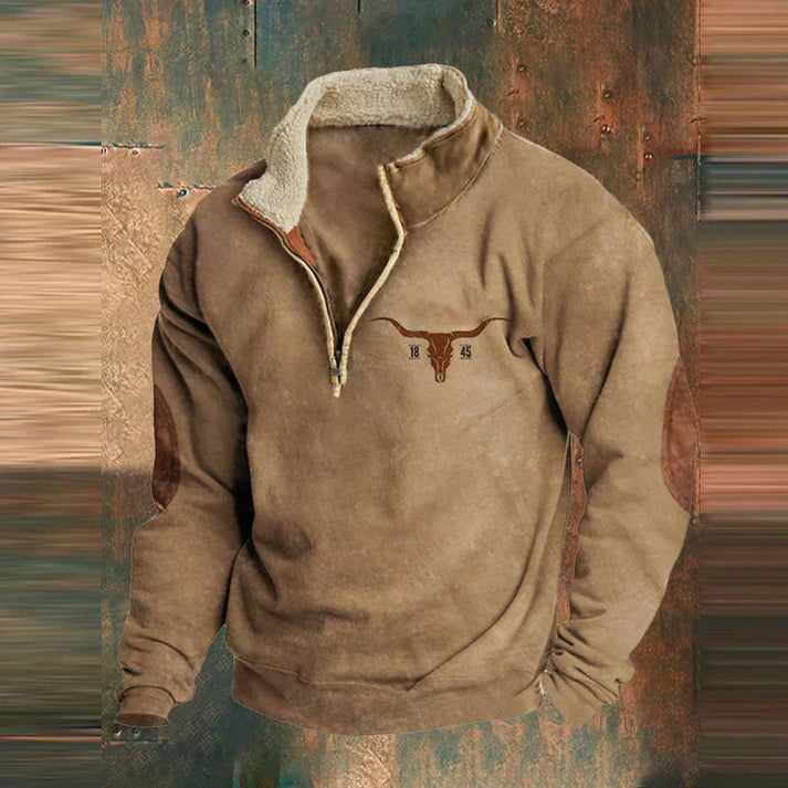 Vielseitiger Herren Pullover mit Halbzipp. Ein Must-have für die Herrenmode, bequem und stilvoll für jeden Tag.