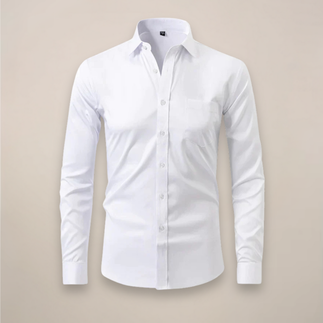 Modernes Langarm-Freizeithemd für Herren, schlanker Schnitt, ideal für Business Casual.
