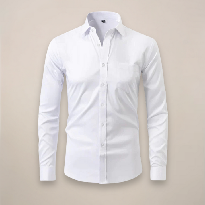 Modernes Langarm-Freizeithemd für Herren, schlanker Schnitt, ideal für Business Casual.