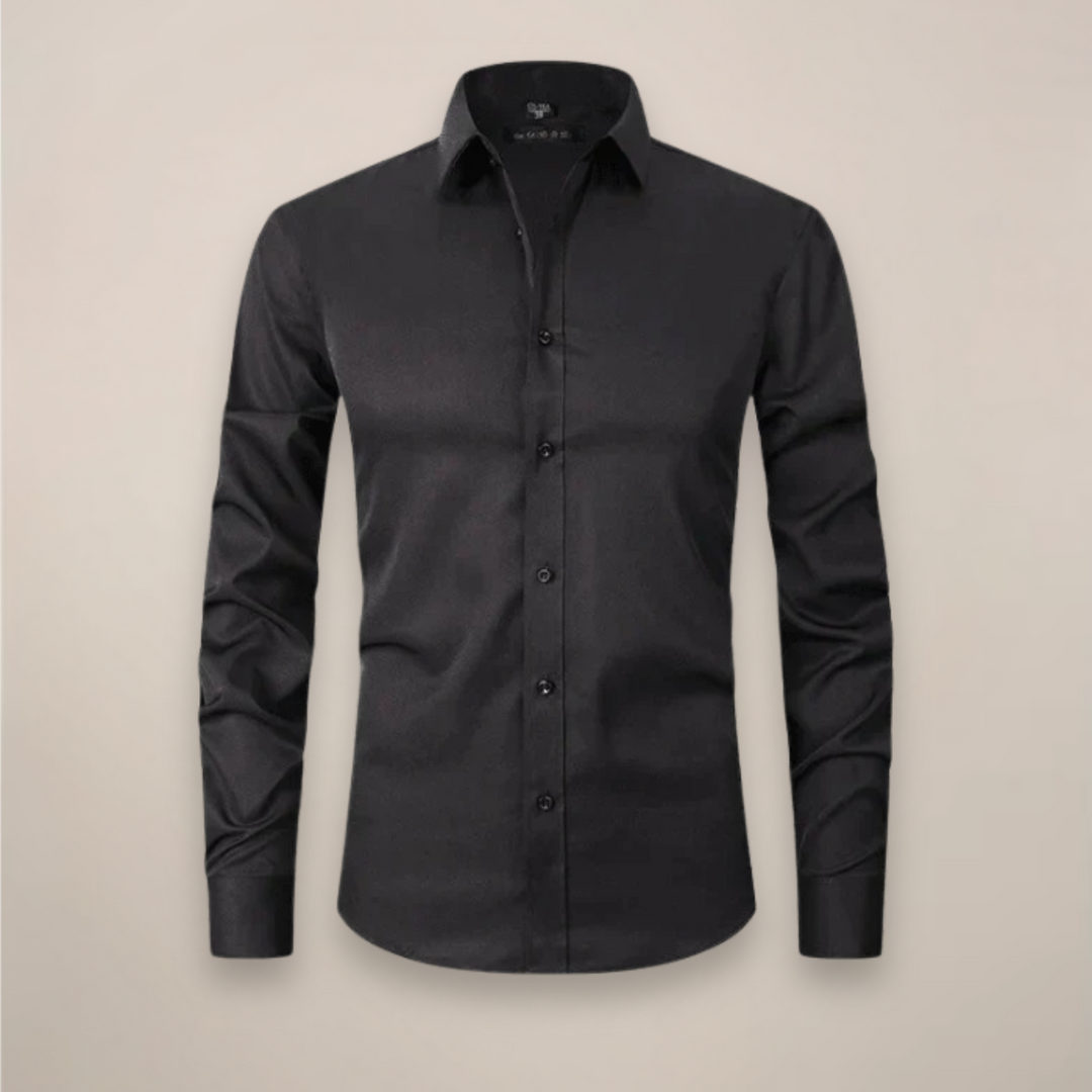 Frühlingshemd Herren, tailliert, atmungsaktiv, für moderne Business-Casual-Looks.