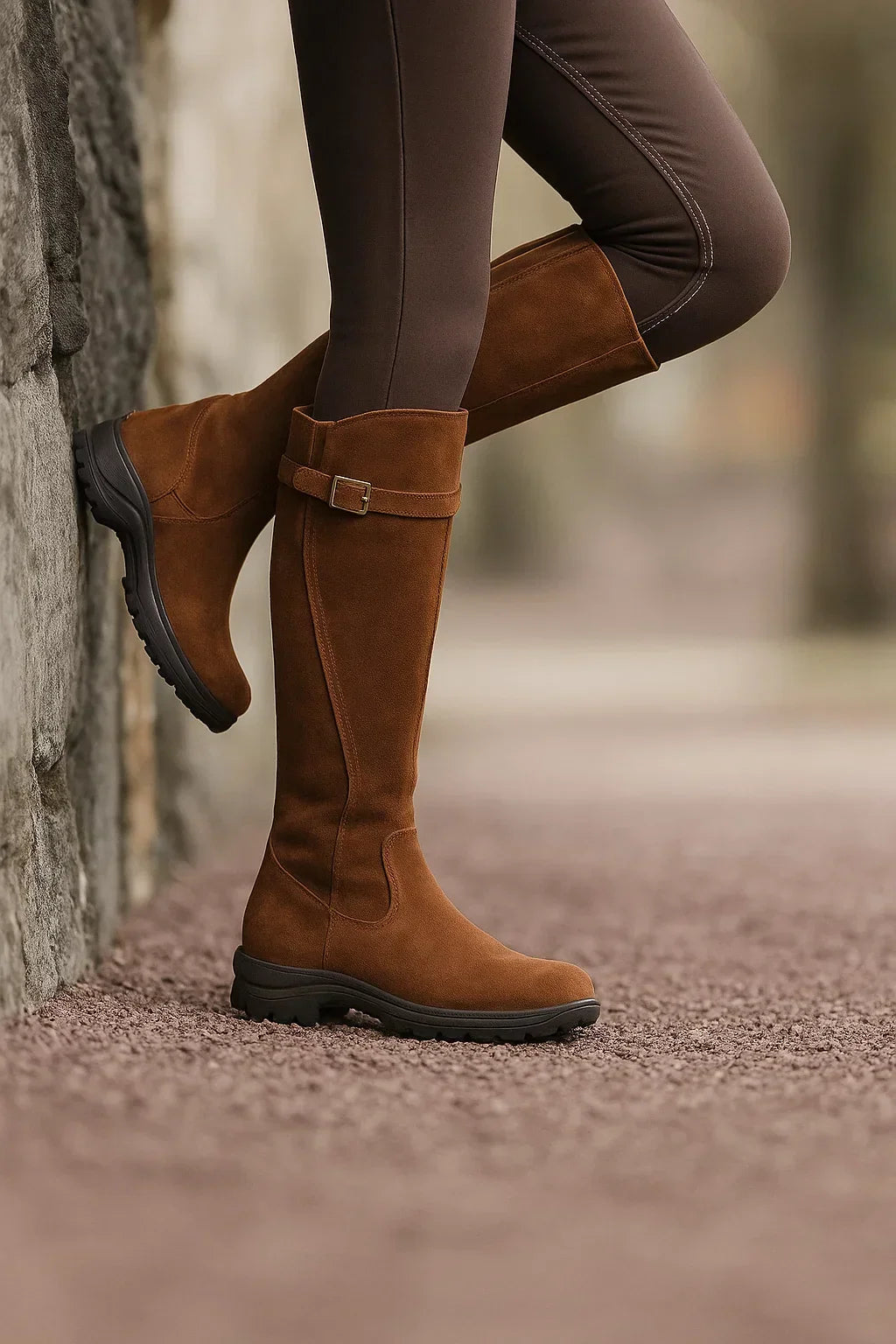 Elegante braune Damen Reitstiefel für Alltag und Outdoor