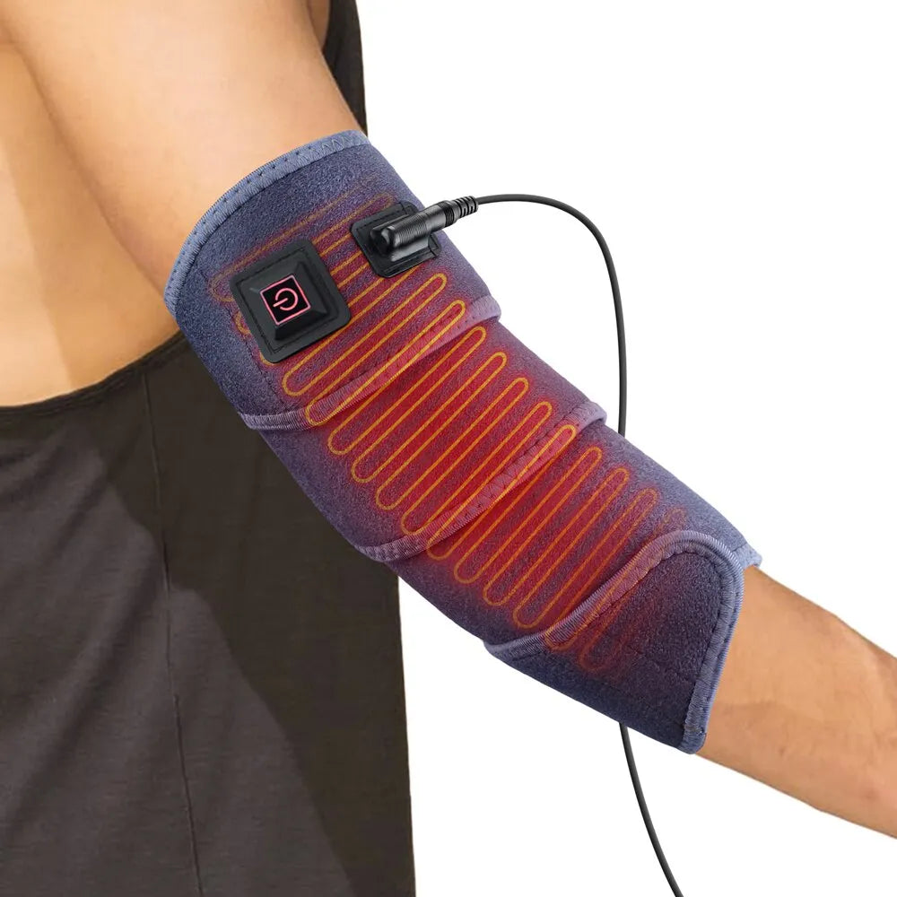 "Thermorelief Heizkissen für den Rücken, verstellbare Temperatur, ergonomisches Design, blau-graue Oberfläche."