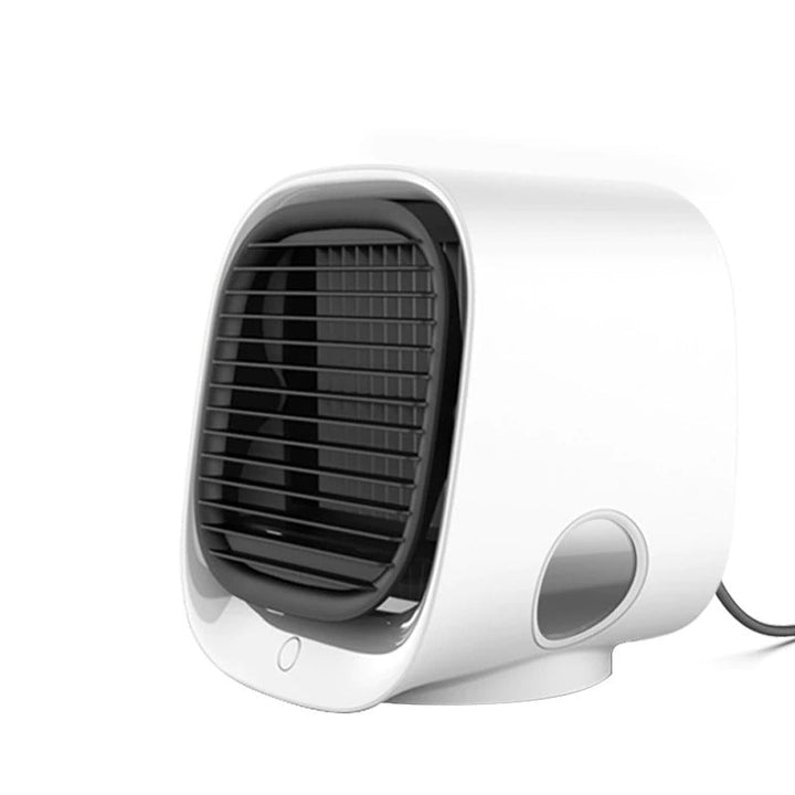 Kompaktes USB-Kühlgerät, Ventilator & Luftbefeuchter, ideal als Schreibtischventilator für den Sommer.