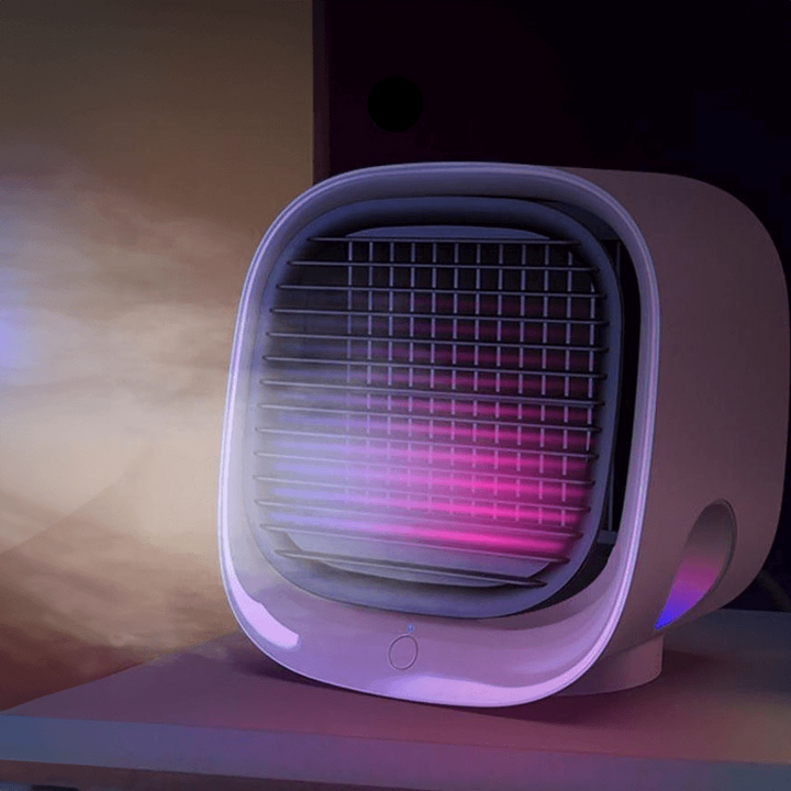 Personale USB-Klimaanlage mit Lüfterfunktion, perfekt für Kühlung im Büro, Schlafzimmer und unterwegs.