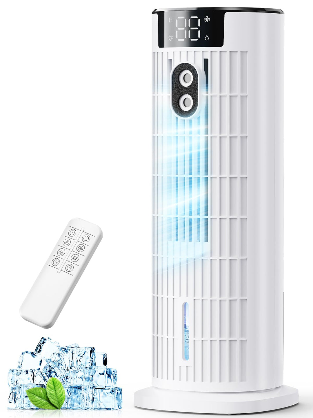 Tragbarer 4-in-1 Luftkühler mit Ventilator, Raumbefeuchter & Kühlfunktion für ein angenehmes Zuhause-Klima.