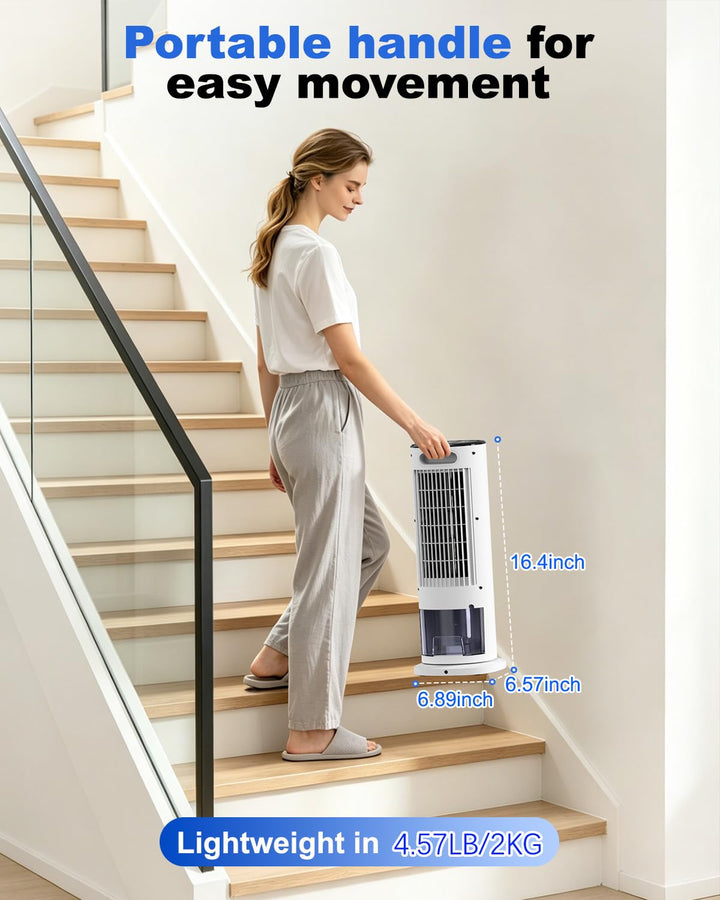 Dieser energiesparende Luftkühler mit Timer, Fernbedienung und Ventilator sorgt für optimales Raumklima zuhause.
