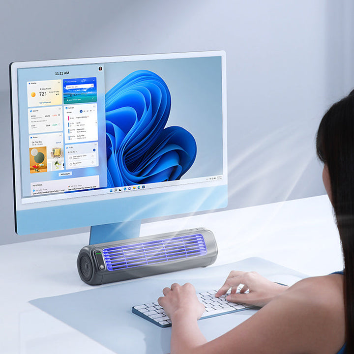 Tragbarer Luftkühler mit effizienter Kühlung, ideal für Home Office & heiße Tage.