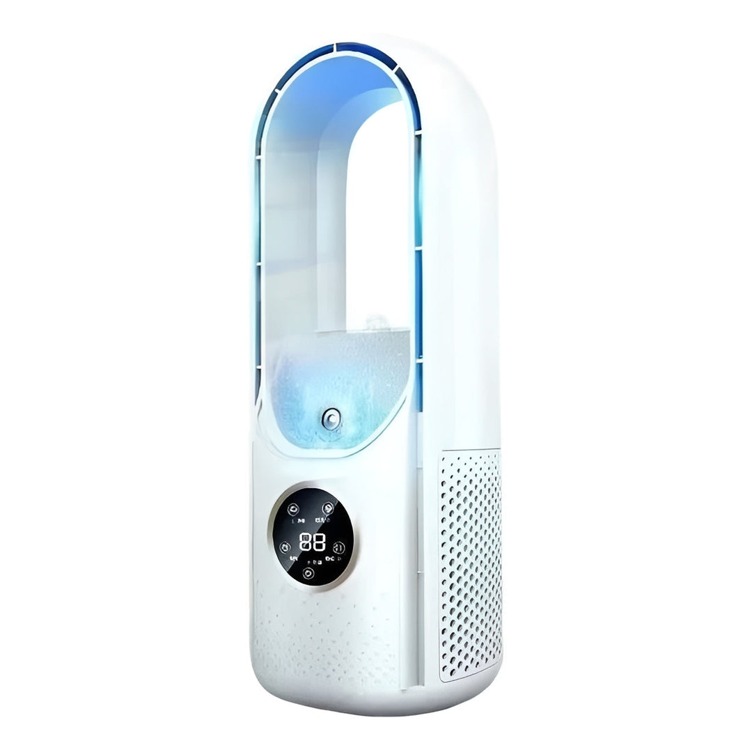 Eleganter blattloser USB Luftkühler, tragbar mit 6 Gängen, ideal als leiser Tischventilator für den Sommer.