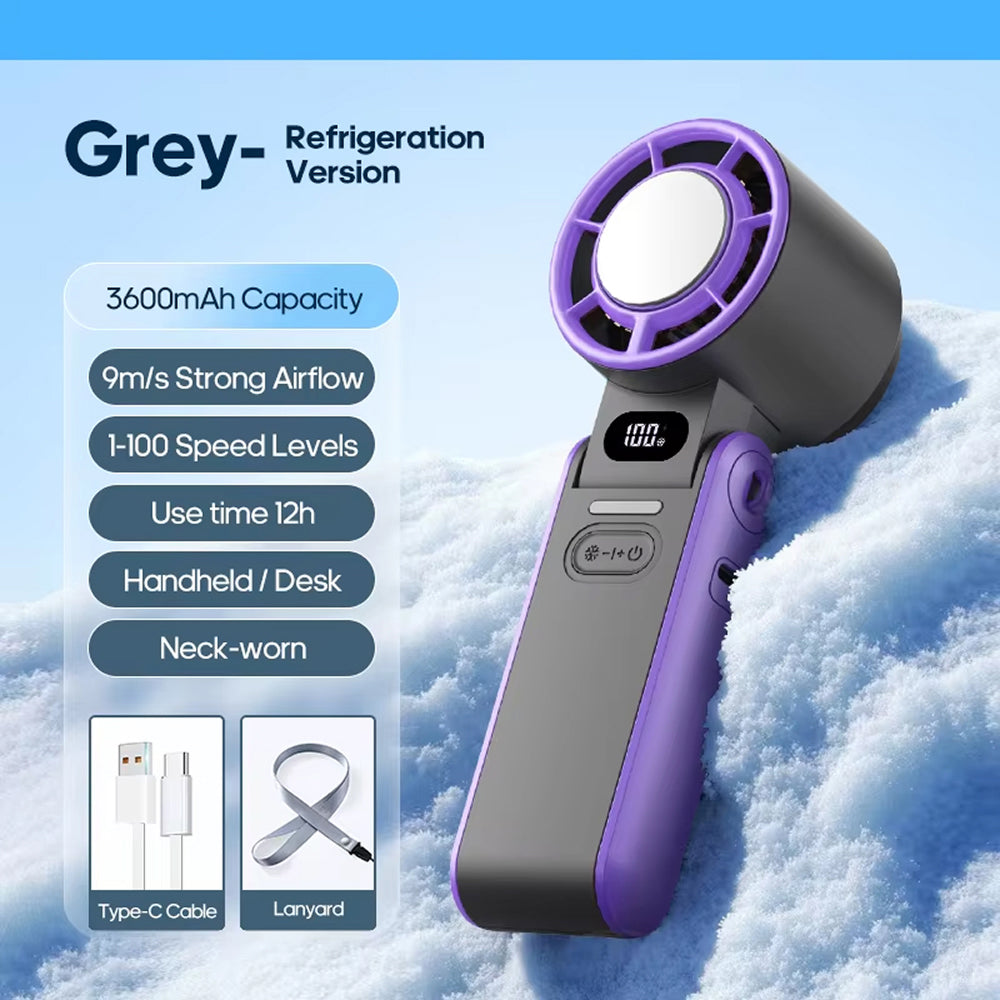 Leistungsstarker Handventilator mit Halbleiterkühlung, ideal für Sommer, Outdoor & Reisen.