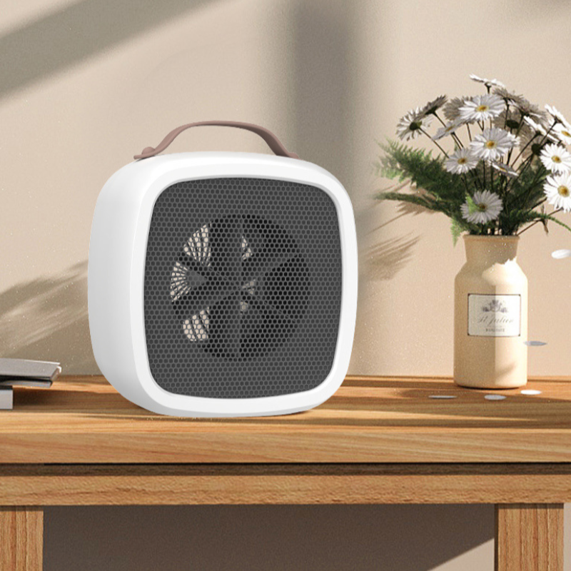 Moderner Heizlüfter zum Heizen und Lüften. Kleiner, tragbarer Ventilator für Zuhause und Büro.